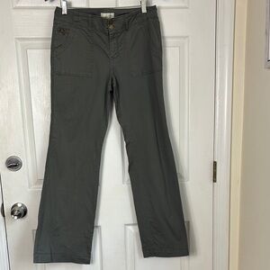 OLD NAVY Gray Flare Wide Leg Pants size 10 Cotton Stretch Y2k large pockets